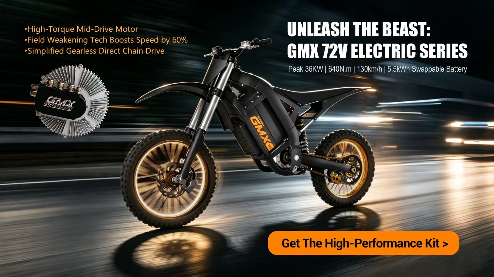 Motocicleta eléctrica GMX de Golden Motor